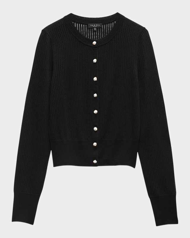 Molly Pointelle Knit Cardigan